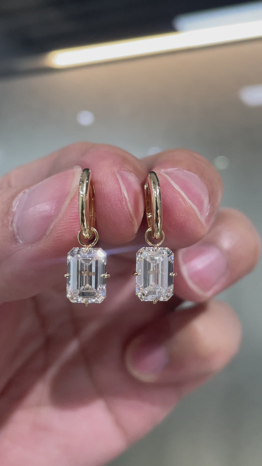 Emerald Grace Lab Diamond Earrings